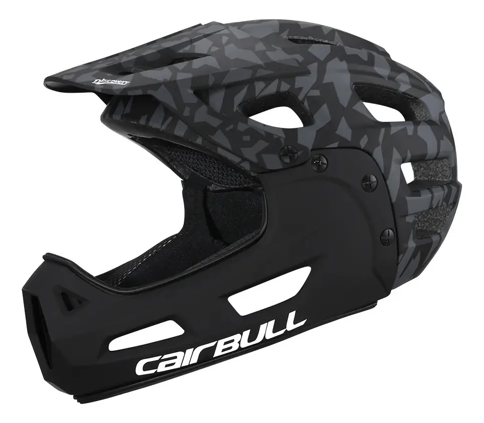 Capacete de ciclismo integral, motocicleta, leve, camuflagem em declive, cor, tamanho único
