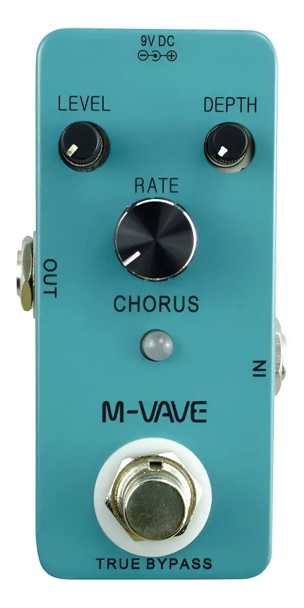 Pedal M-Vave Chorus Análogo para Guitarra Elétrica Azul
