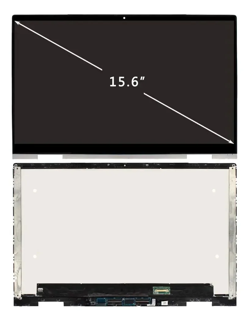 Pantalla Táctil Lcd De Repuesto Firstlcd L93180-001 L93181-001 L93182-001 L93183-001 L82481-440 Para Hp 15m-ed 15m-ed0013dx 15m-ed0023dx 15m-ed101000 3dx 1 44 5m-ed1023dx + Bisel Plateado De 15,6\
