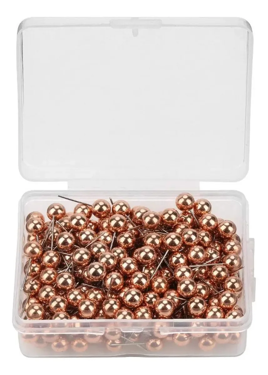 Bola Redonda Pino de Plástico 200 Unids Rose Gold