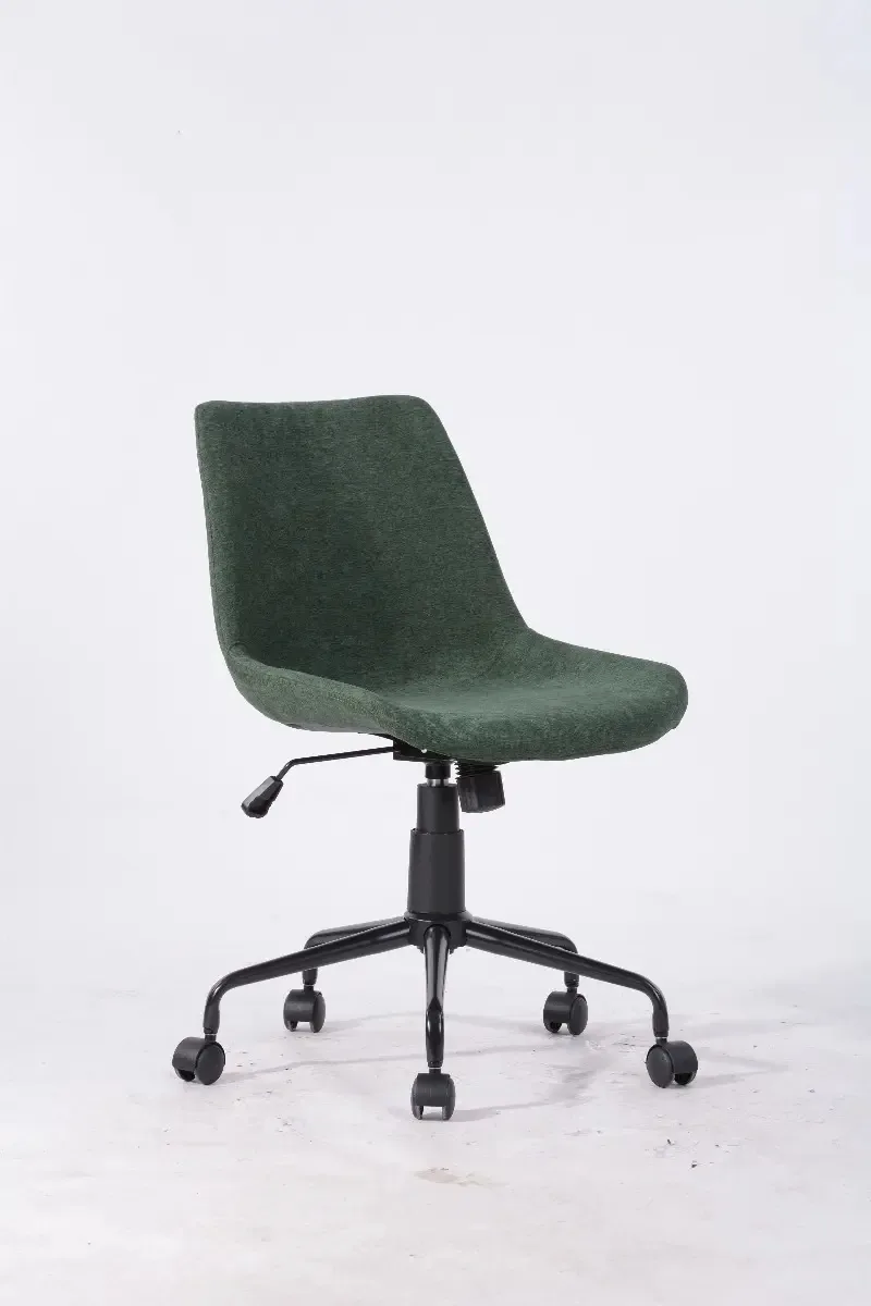 Cadeira de escritório giratória ajustável para escritório doméstico, marrom, vintage, verde