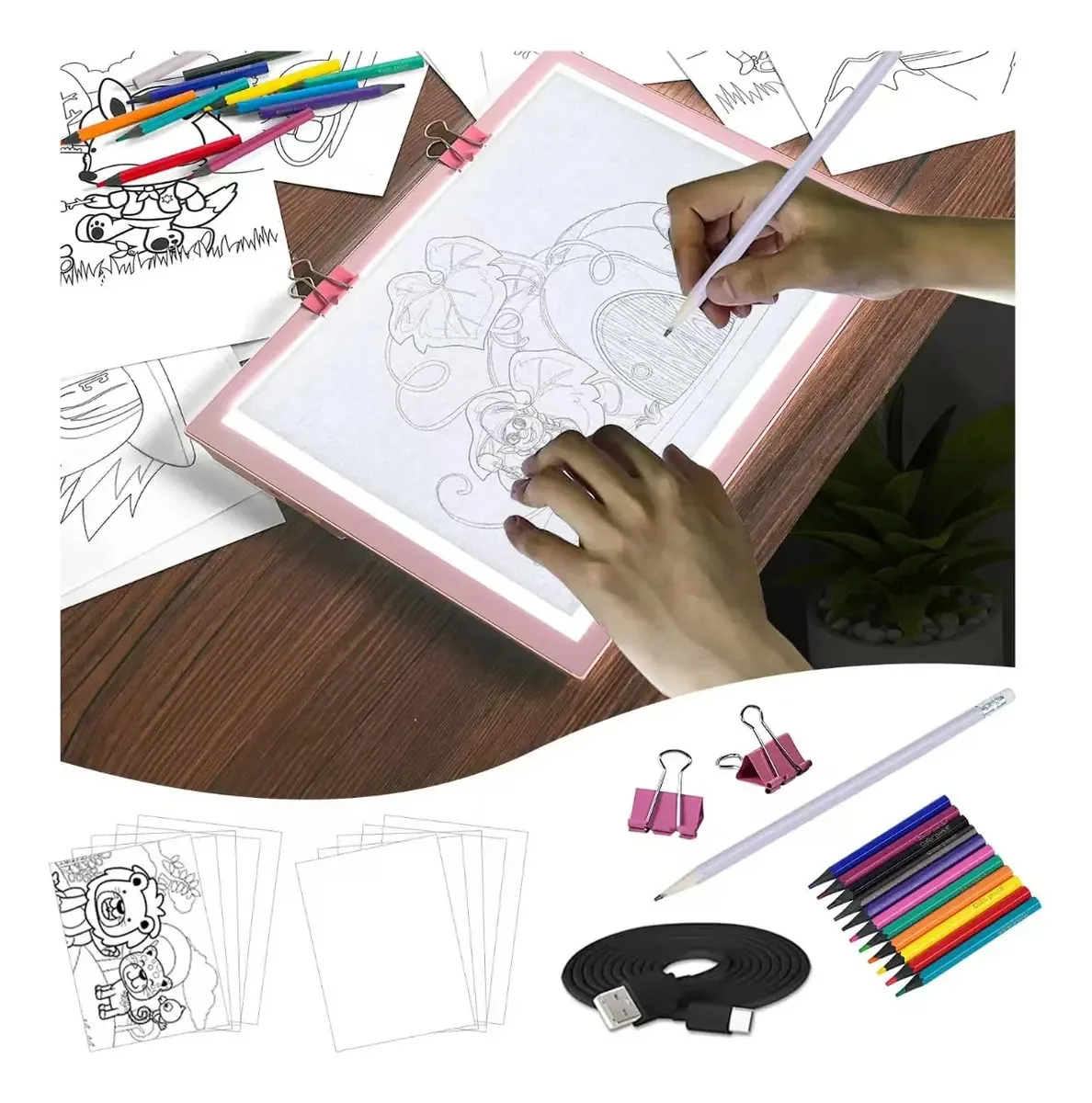 Kit de Almofada de Traçado Recarregável A4 para Artesanato