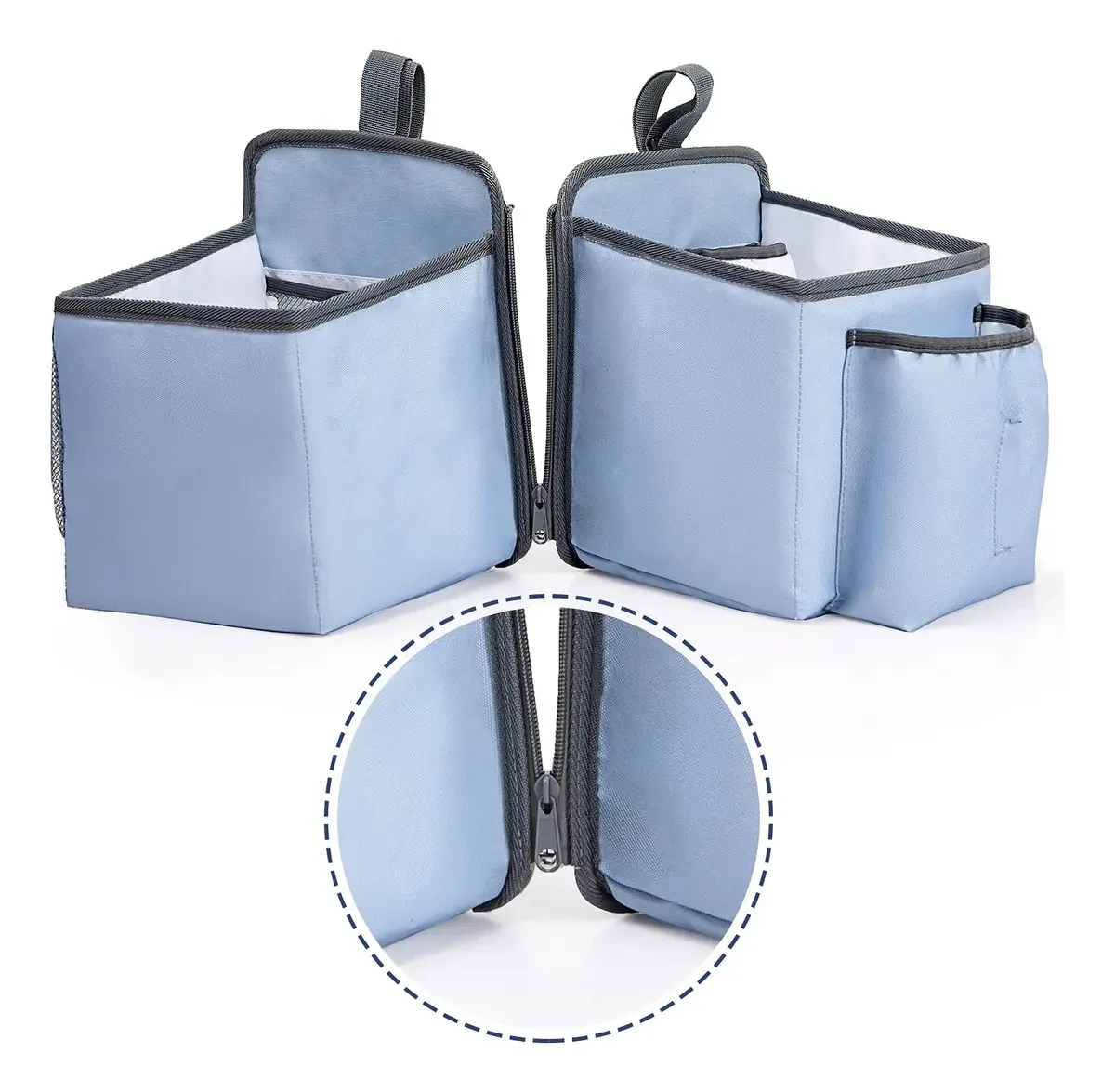 Organizador de fraldas suspensas, bolsa organizadora de fraldas para bebês, armazenamento para itens essenciais para bebês, empilhador de fraldas para bebês, azul S01