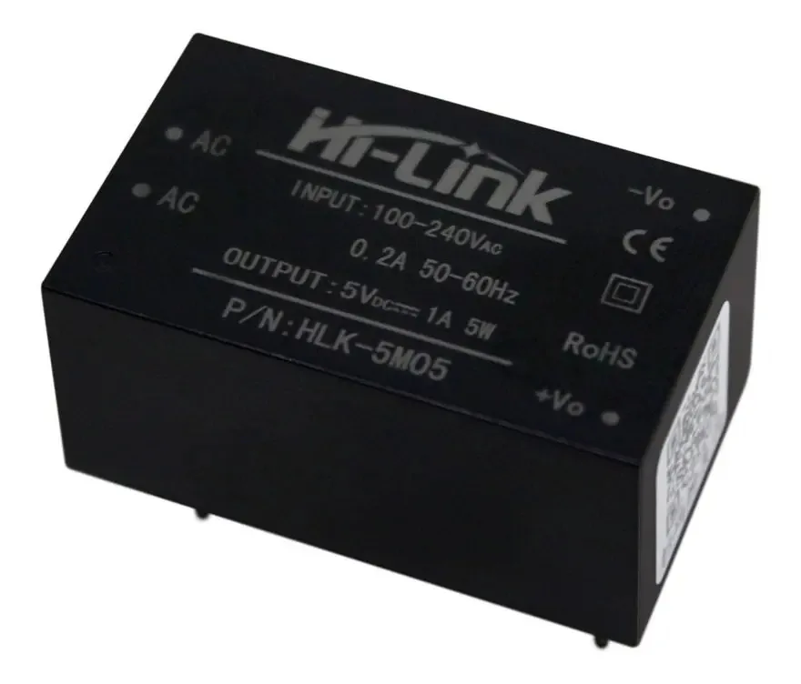 Mini Fonte Hi-Link 5V 5W Para Projetos Eletrônicos IoT Automação