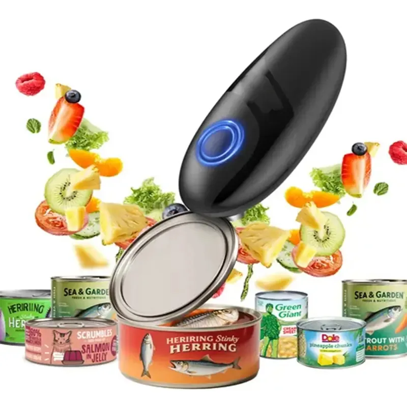 Abridor de latas, abridor de garrafas de cozinha, preto