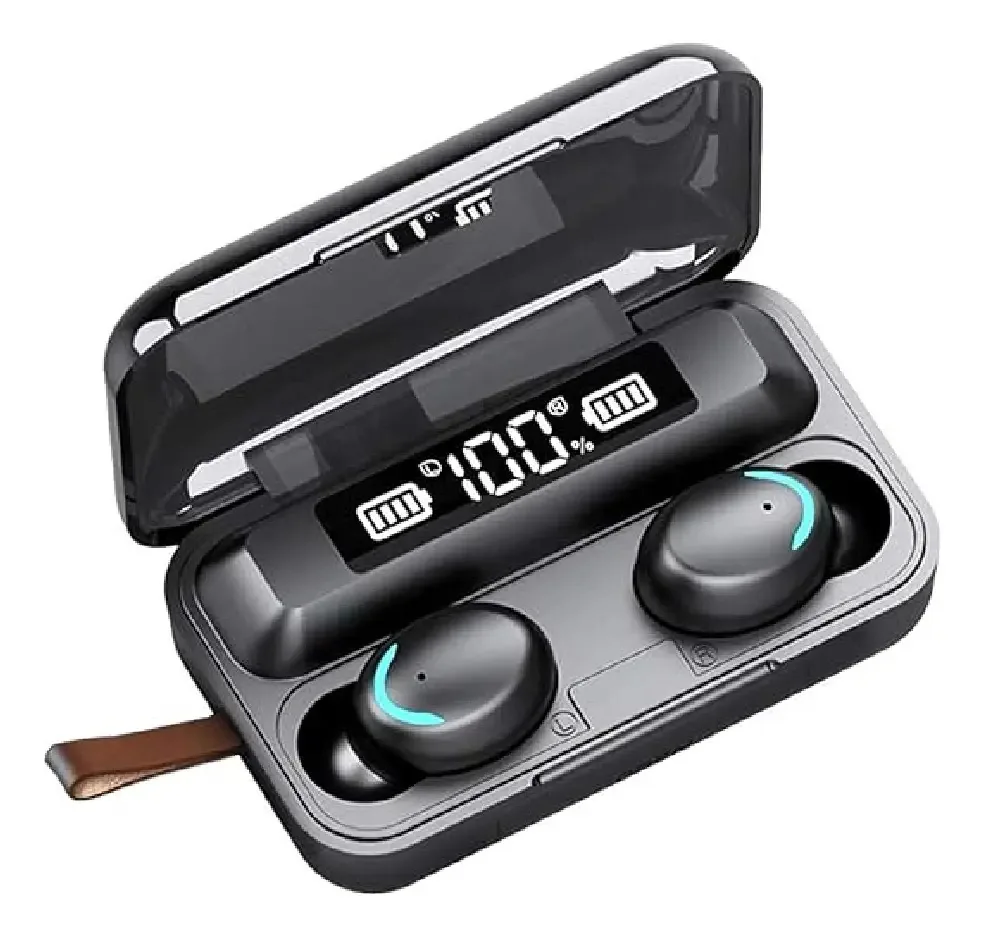 Fones de ouvido Bluetooth sem fio F9, viva-voz, cor cinza