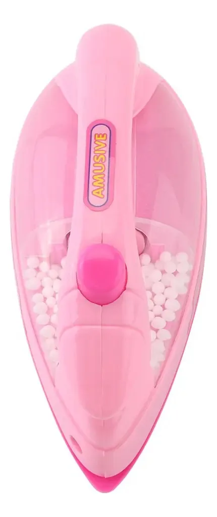 Brinquedo elétrico Asixx para crianças, mini brinquedo elétrico de ferro, mini móveis, brinquedos de plástico rosa, crianças e meninas fingem brincar de brinquedo de eletrodomésticos