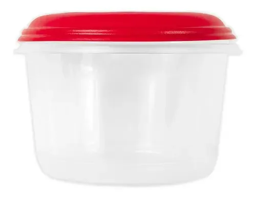 Recipiente hermético redondo 3.3 Lts Ovni #5 Cor vermelha