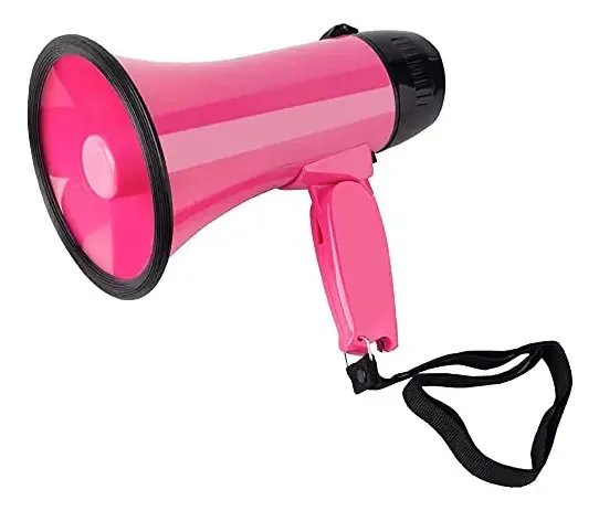 Megafone portátil Mymealivos Bullhorn com potência de 20 watts