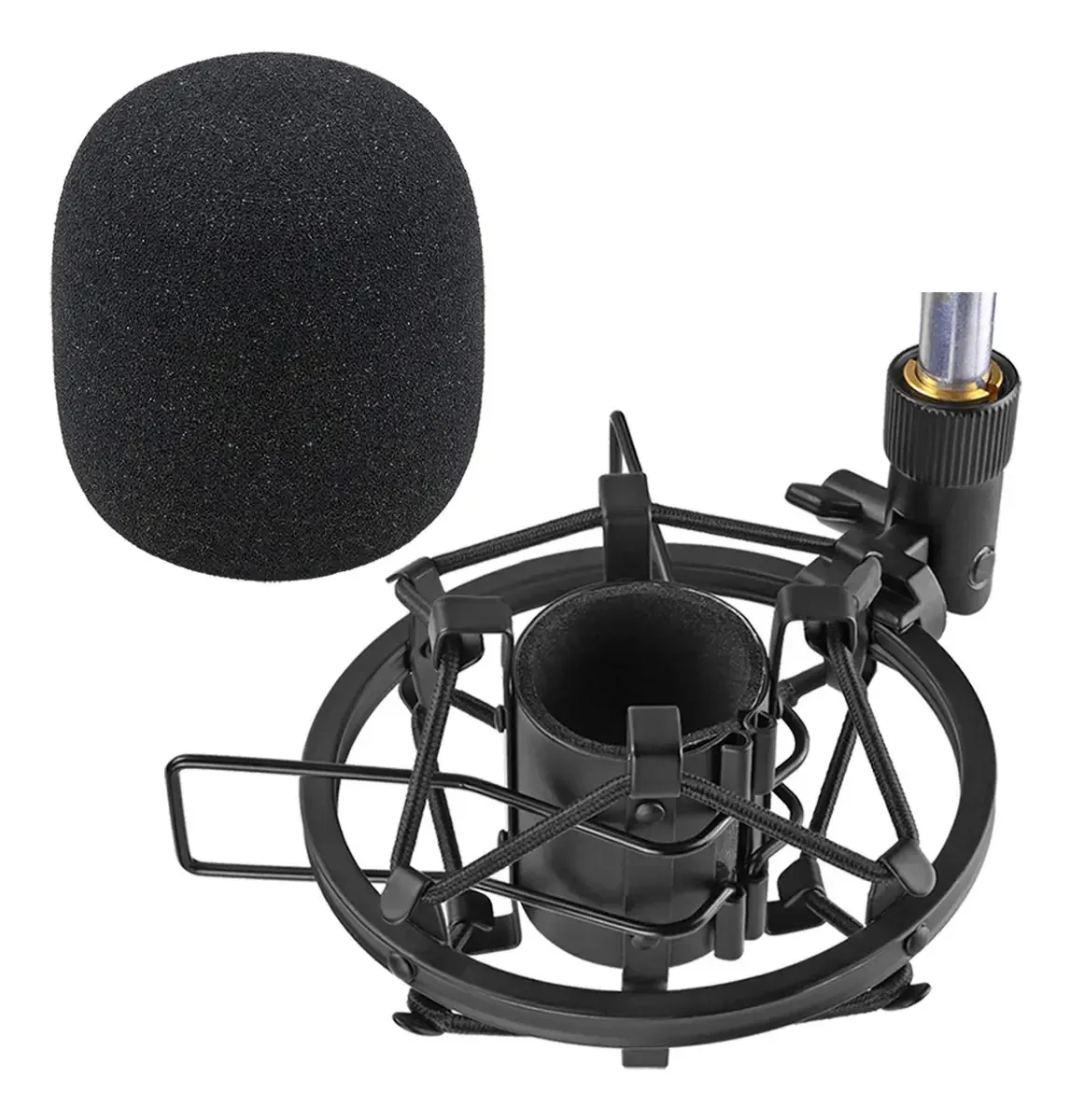 Suporte Sunmon SM58s Micro Shock Mount com pára-brisas de espuma. Suporte de choque colorido com pára-brisas de espuma