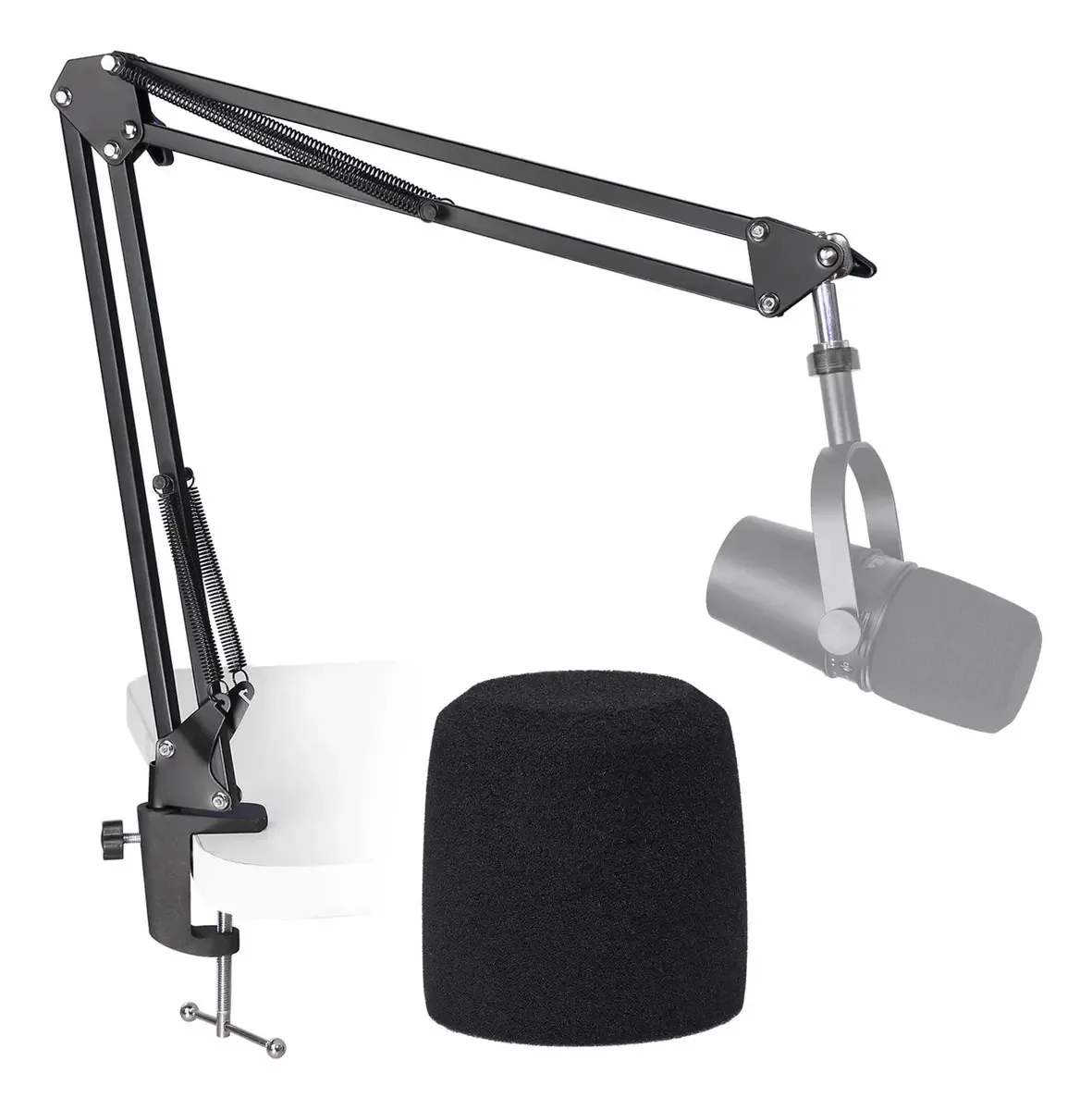 Suporte de microfone Sunmon Shure Mv7 Boom Arm com filtro