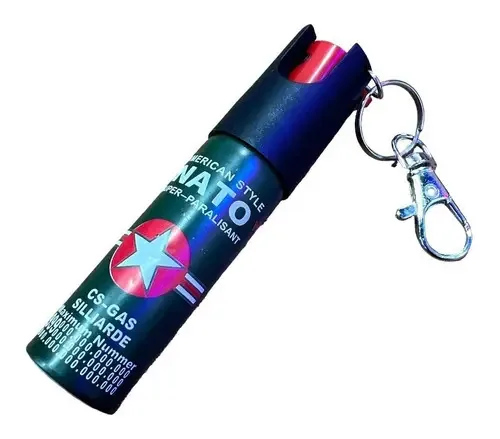 Spray de pimenta Nato com chaveiro de defesa pessoal