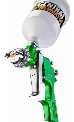 Pistola de pulverização Hvlp Gravity Feed 20 onças, cor verde
