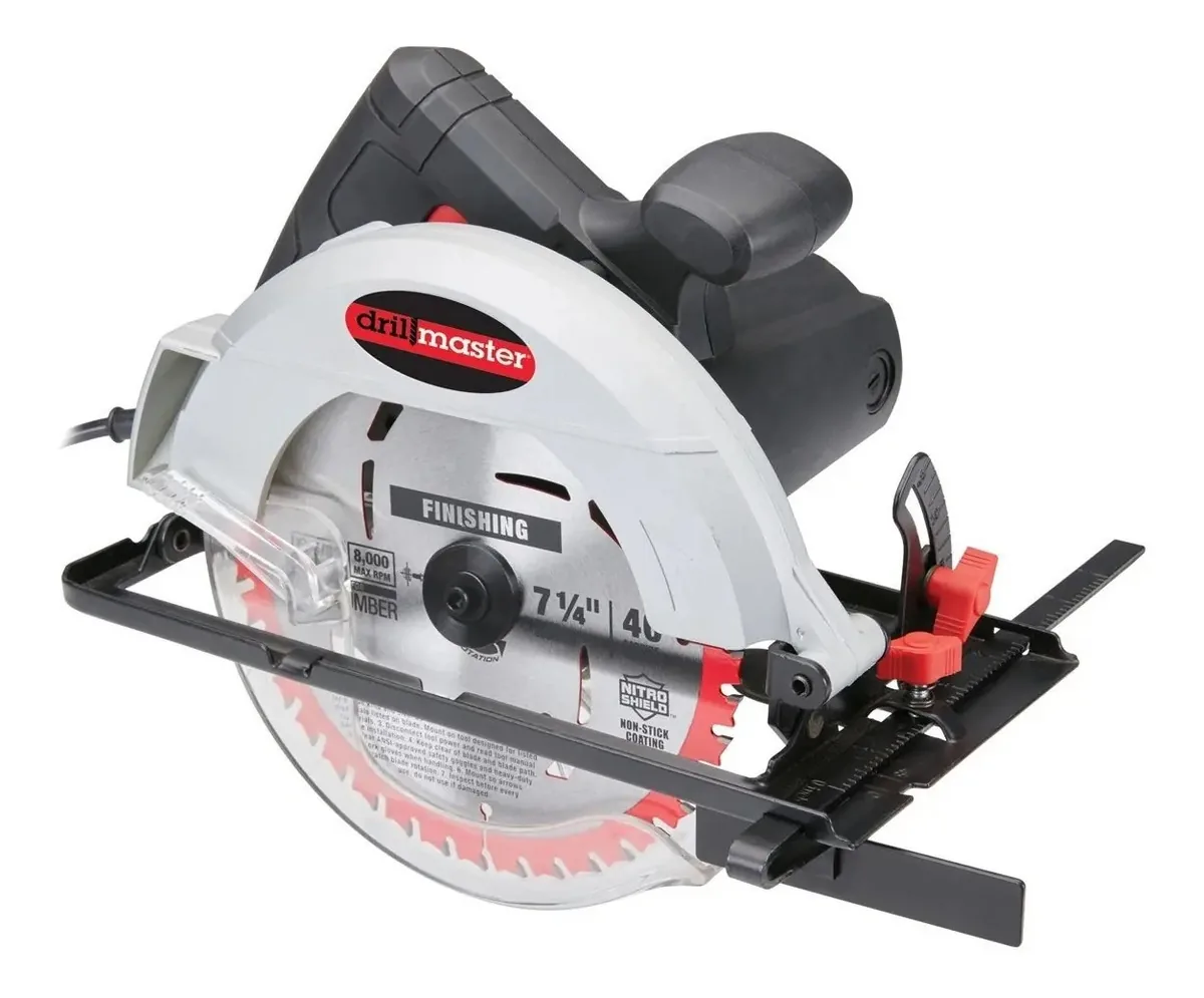 Serra circular elétrica Drill Master 63005 184mm preta/vermelha