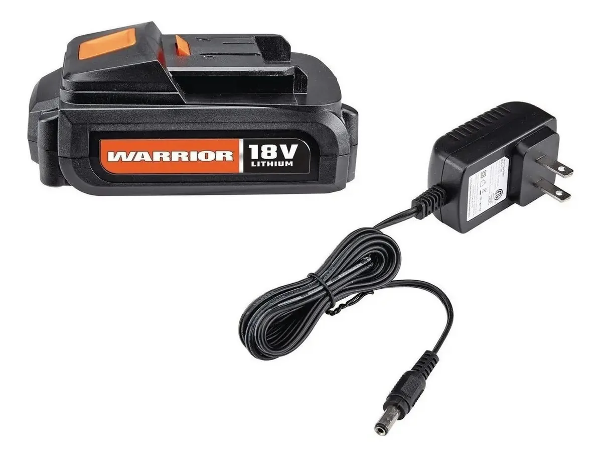Bateria e carregador Warrior para furadeiras e lâmpadas