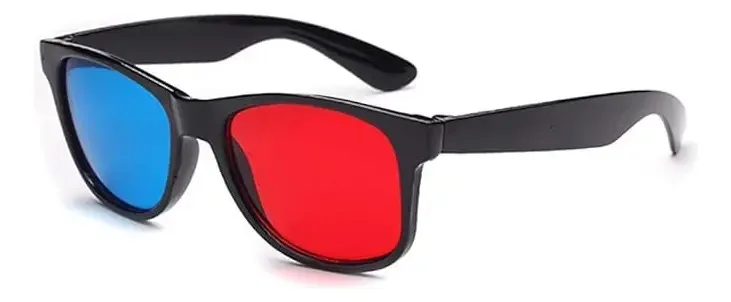 Óculos 3D vermelhos e azuis Pelicu Dimensional Video Frame