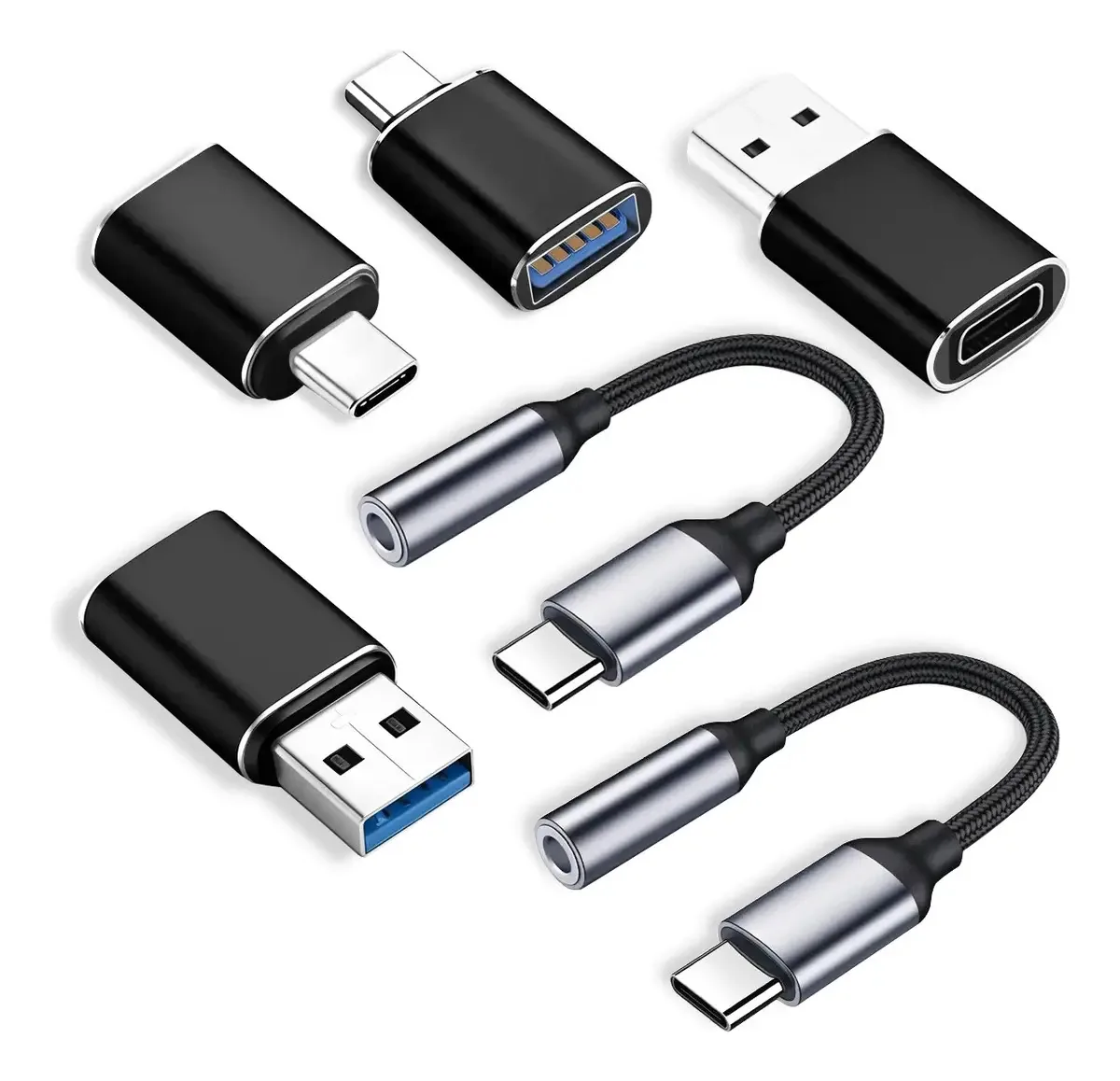 Kits de adaptador USB C A Jack de 3,5 mm para Macbook/Huawei/Samsung/iPhone/Xiaomi e outros dispositivos Cerobby