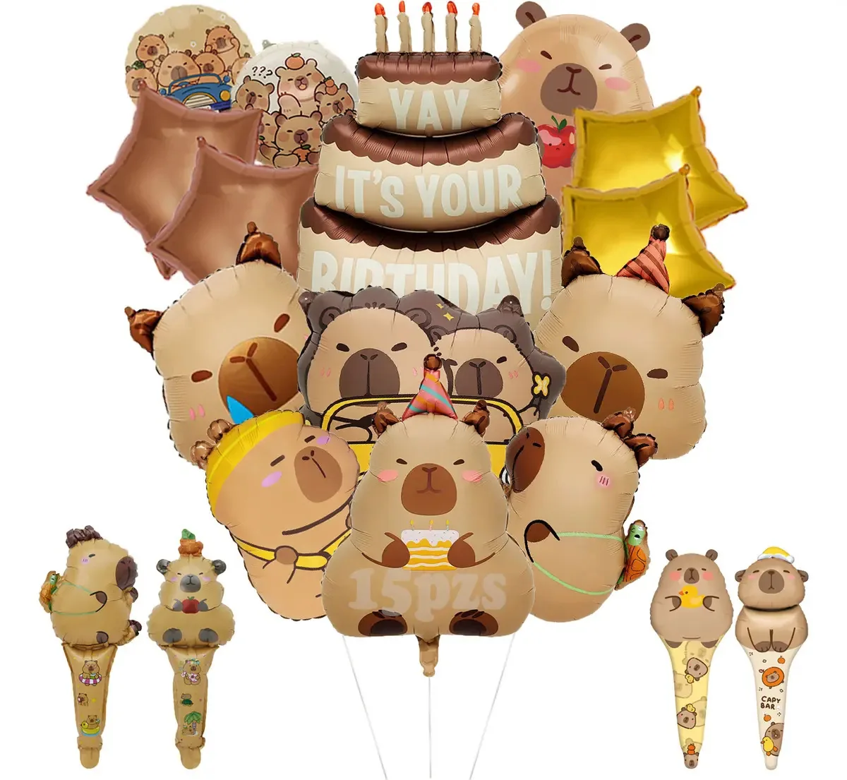Kit Capibara Globos Para Decoracion Fiesta Cumpleaños Globos De Capibara Cumpleaños Para Fiestas De Cumpleaños Infantiles Eventos De Fiesta Decoraciones De Espectá Culos 18 Piezas