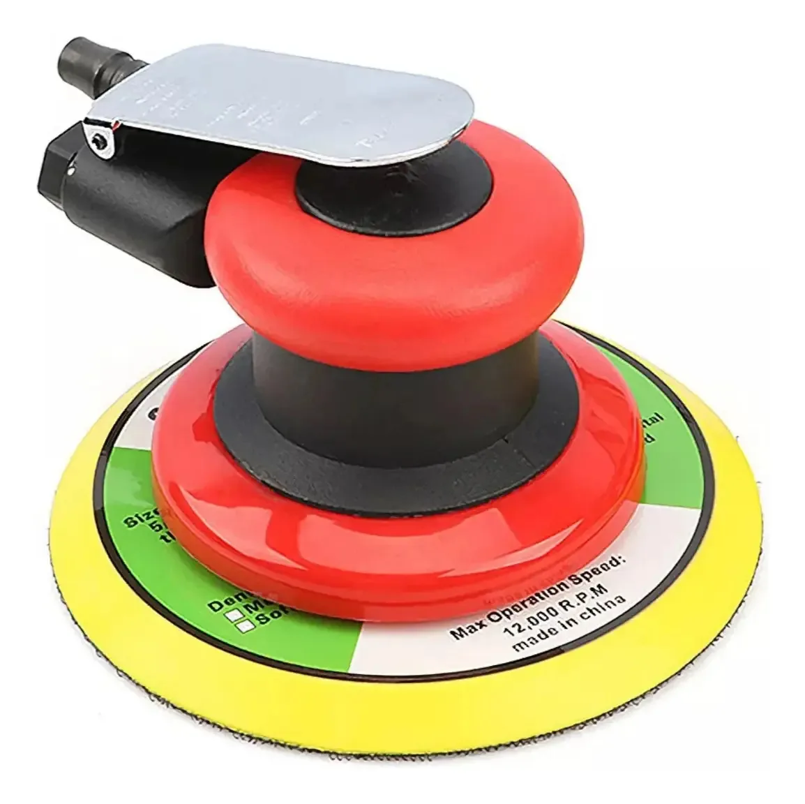 Lixadeira pneumática Tuomo de 6 polegadas, polidora pneumática, lixadeira pneumática, lixadeira orbital Air Palm, lixadeira Palm, lixadeira com chave de desmontagem, 13500 rpm