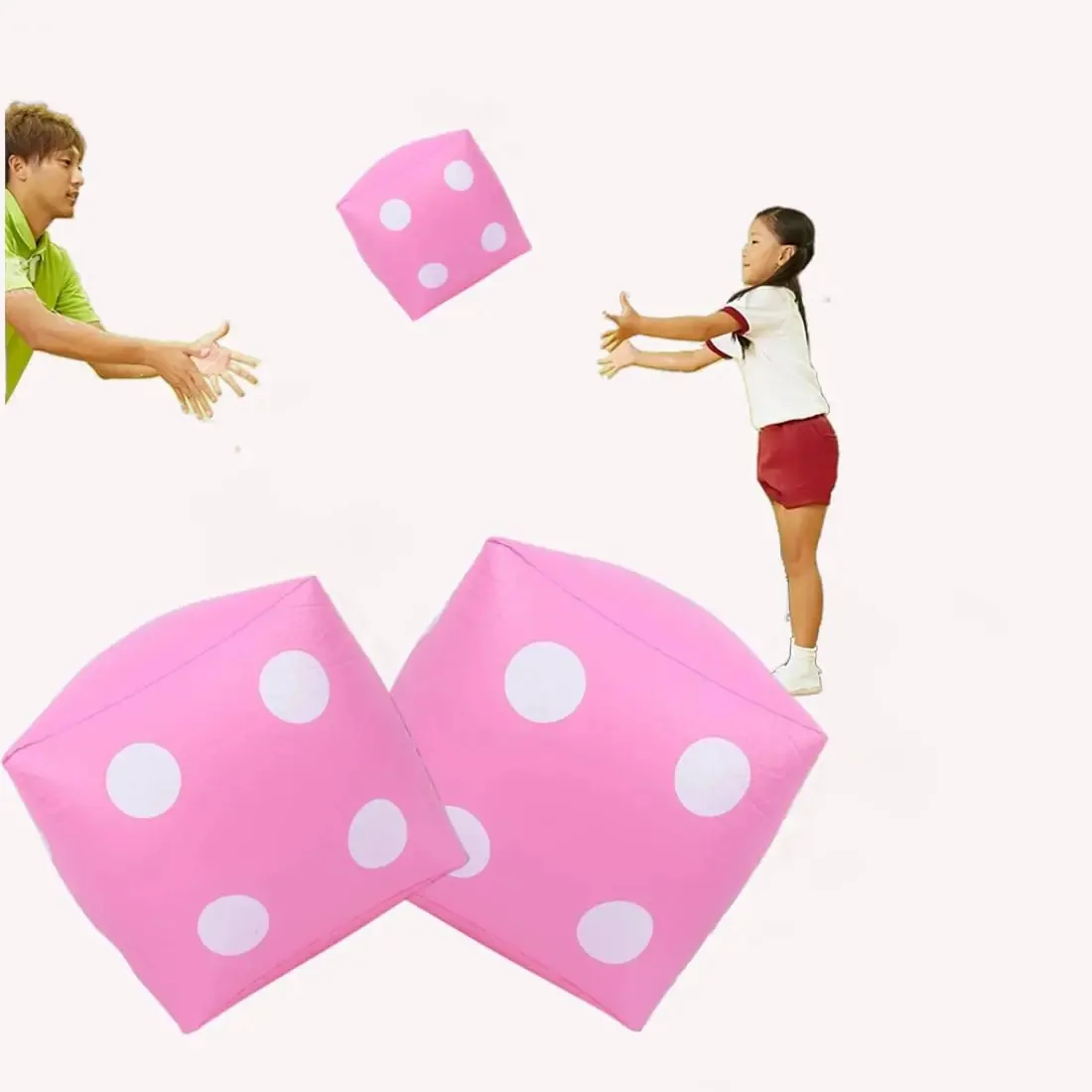 Dados Infláveis Gigantes Rosa Para Festa E Atividades
