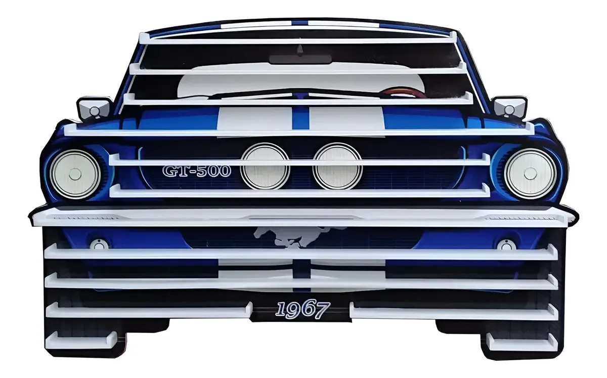 Display de carro em escala para Hot Wheels Mustang Blue