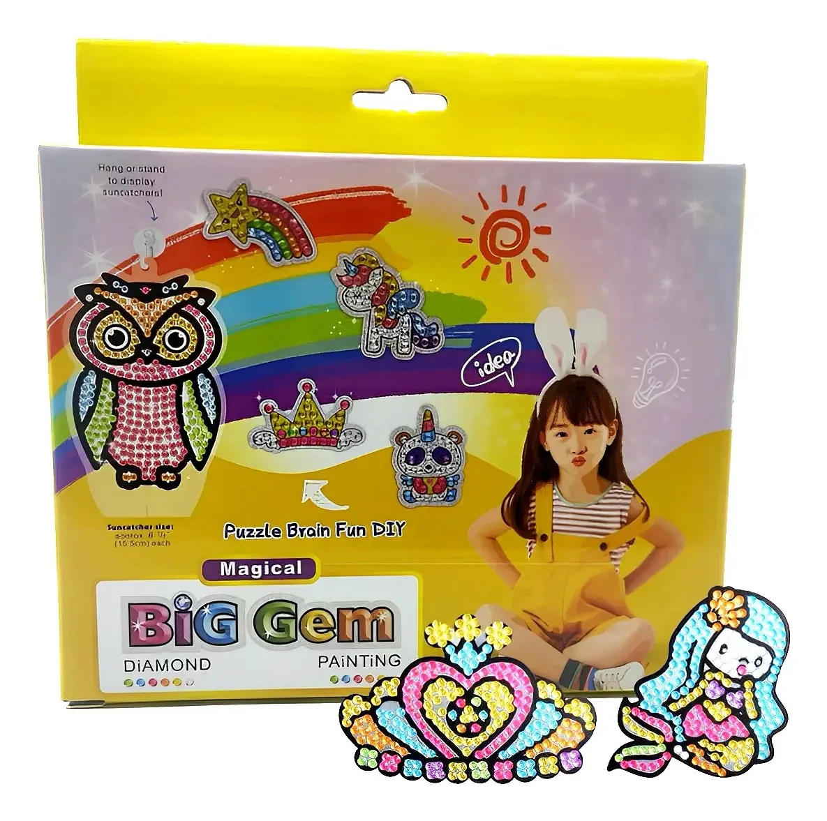 Adesivos decorativos do kit de pintura de diamantes Big Gem 1