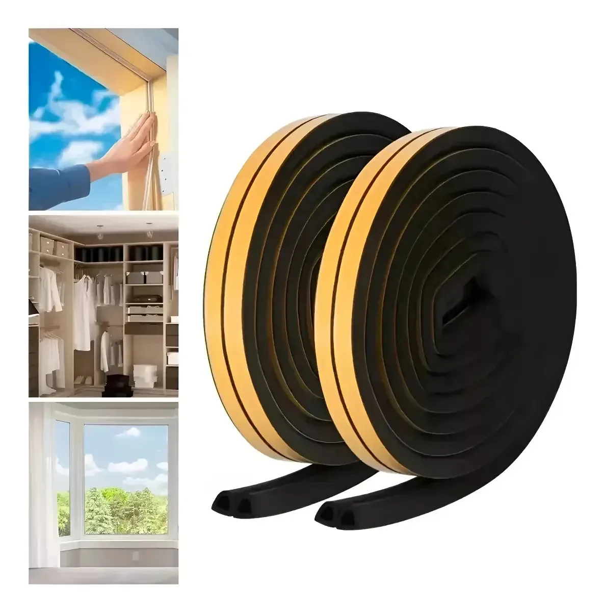 Tiras de portas e janelas Ycrigns® 20m Sojitas, fita isolante, vedação de janelas de portas, isolantes de frio, calor, vento, poeira, ruído e insetos