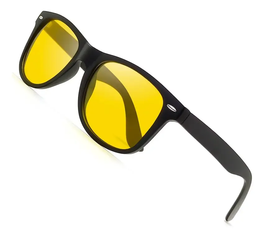Lentes noturnas de condução masculinas e femininas, amarelas, design de condução, visão noturna