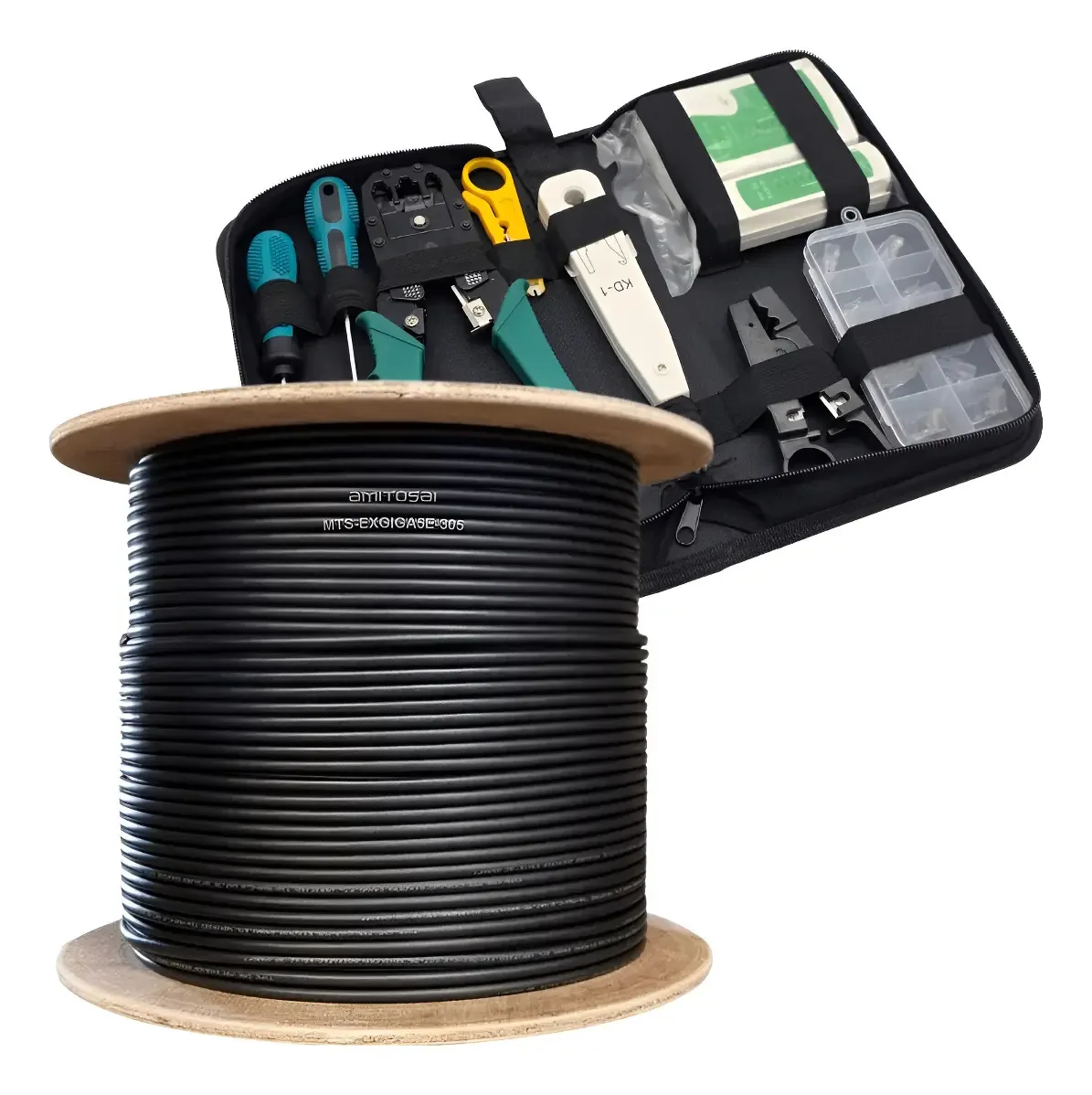 Cabo de rede MTS-ExtGiga5E305M e kit de ferramentas MTS-Netkit