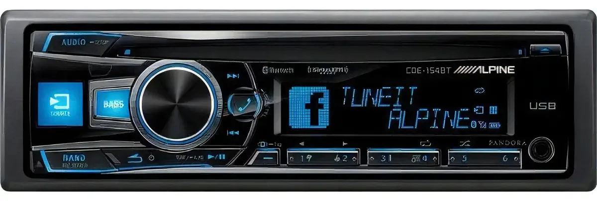Som automotivo Alpine CDE-154BT com USB e bluetooth