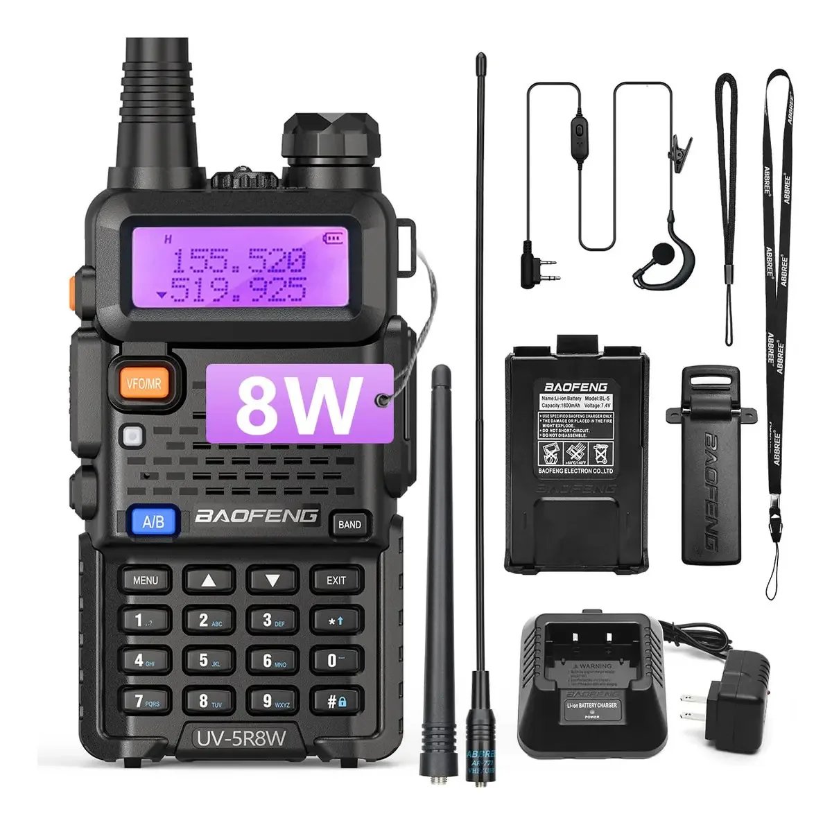 Baofeng - Rádio Tri bidirecional UV-5r de alta potência
