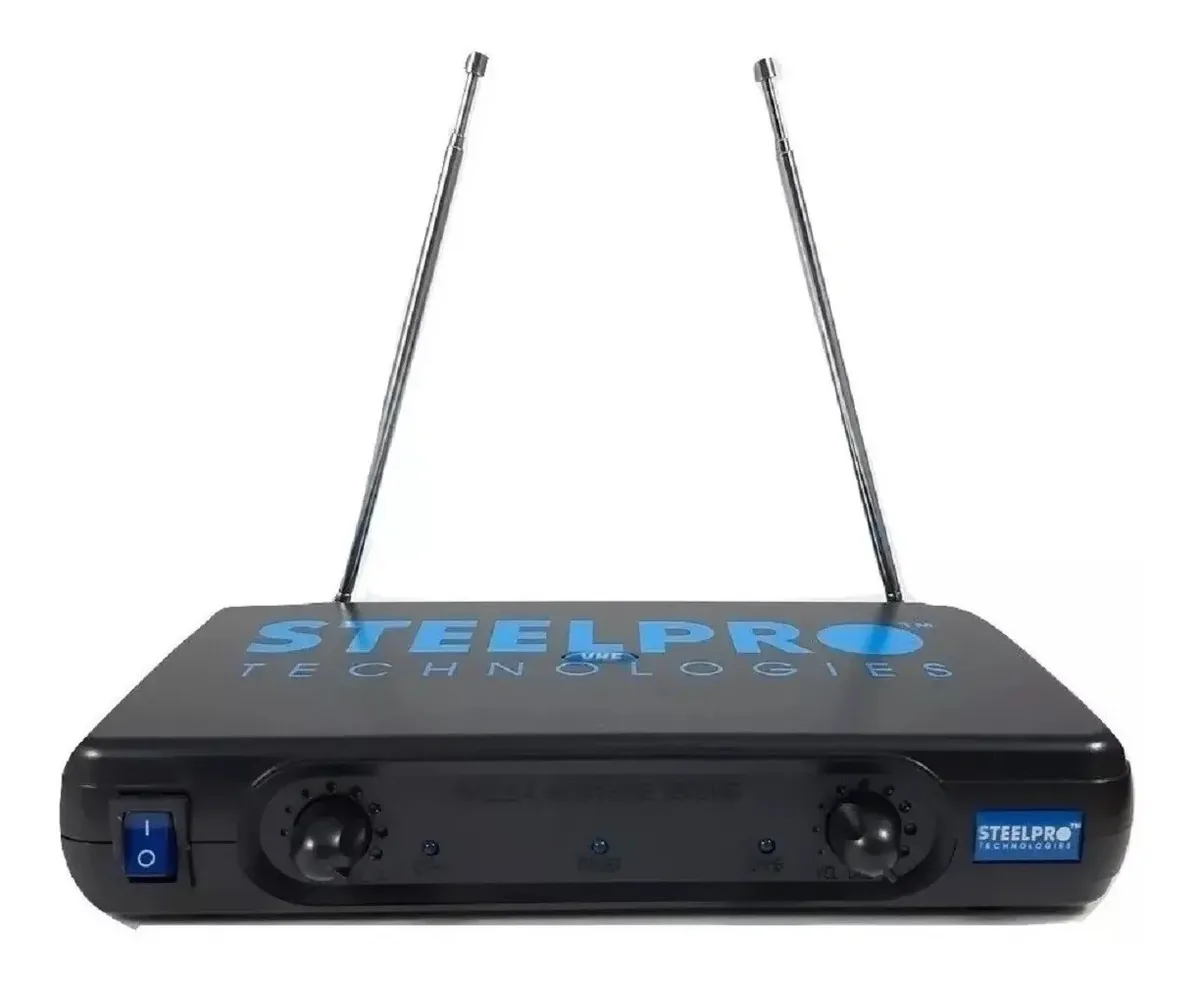 Microfones profissionais Steelpro Ex-307 com faixa de cabeça e lapela, cor preta