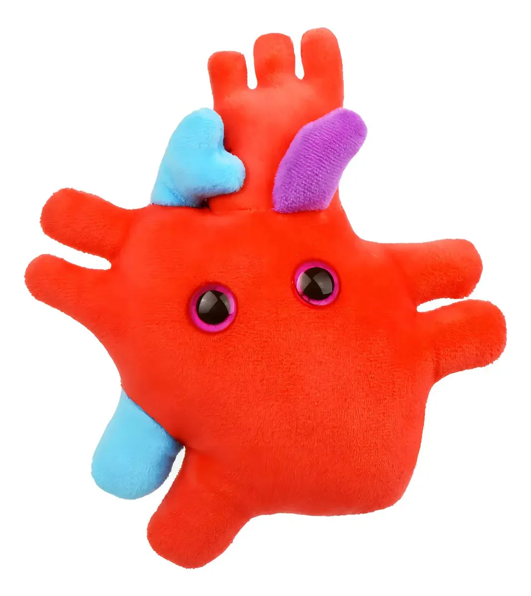 Giantmicrobes - pelúcia para órgãos cardíacos, adorável e cor vermelha