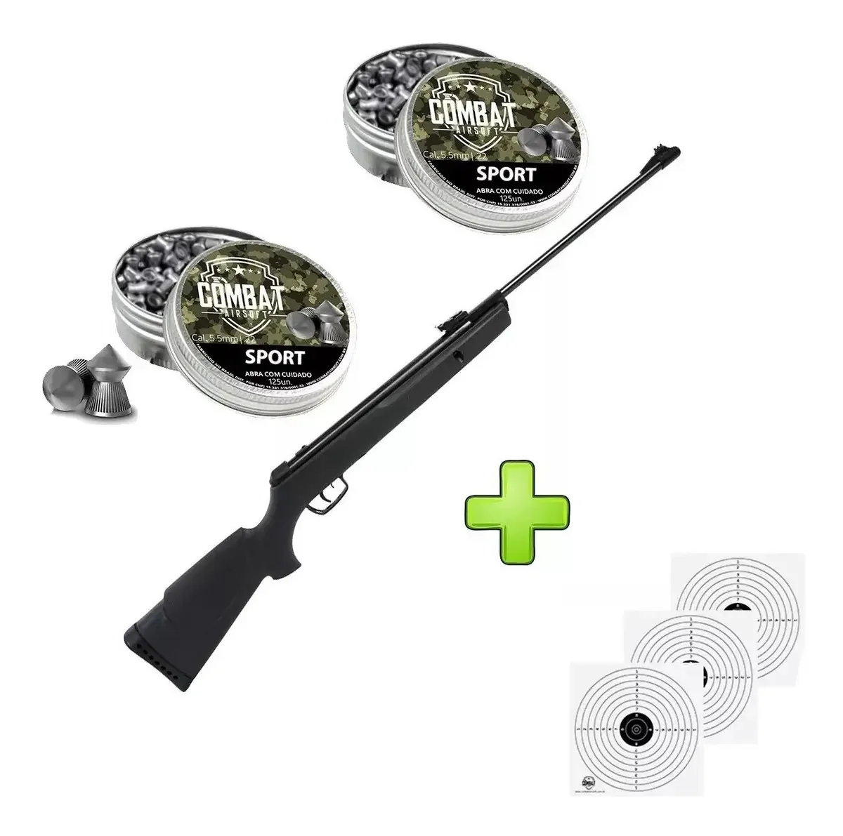Espingarda Pressão Gamo Bigcat 1000 Igt Gas Ram 50kg - 5.5 Mm