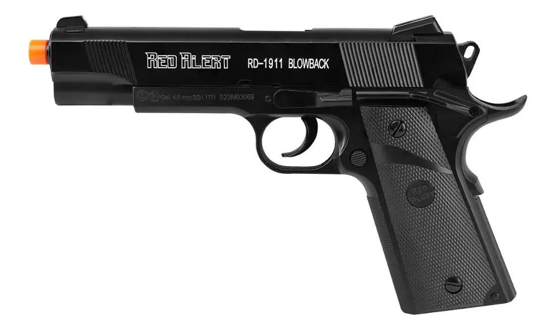 Pistola 1911 Red Alert 4.5mm Co2 Blowback Gamo + Co2 Maleta
