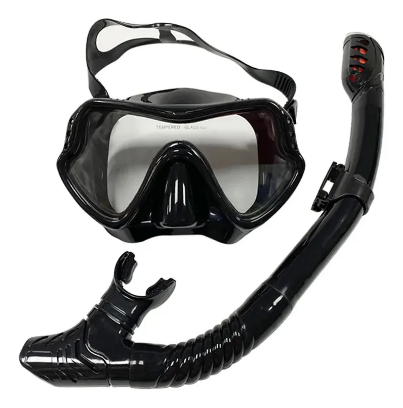 Óculos de snorkel, viseiras, mergulho, silicone, vidro temperado