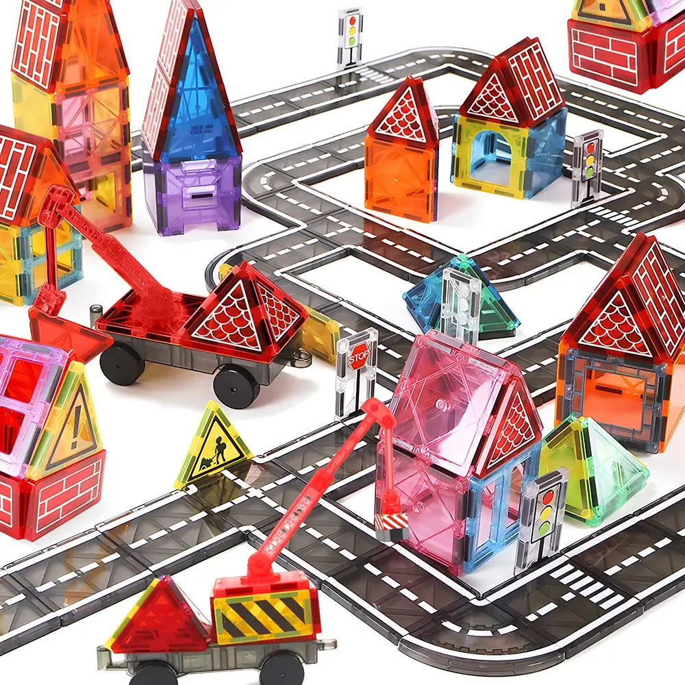 Brinquedos, blocos de construção magnéticos, ímãs infantis, 42 unidades