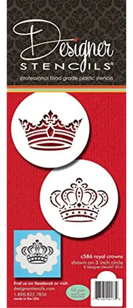 Modelo de cookie Designer Stencils C586 Royal Crowns