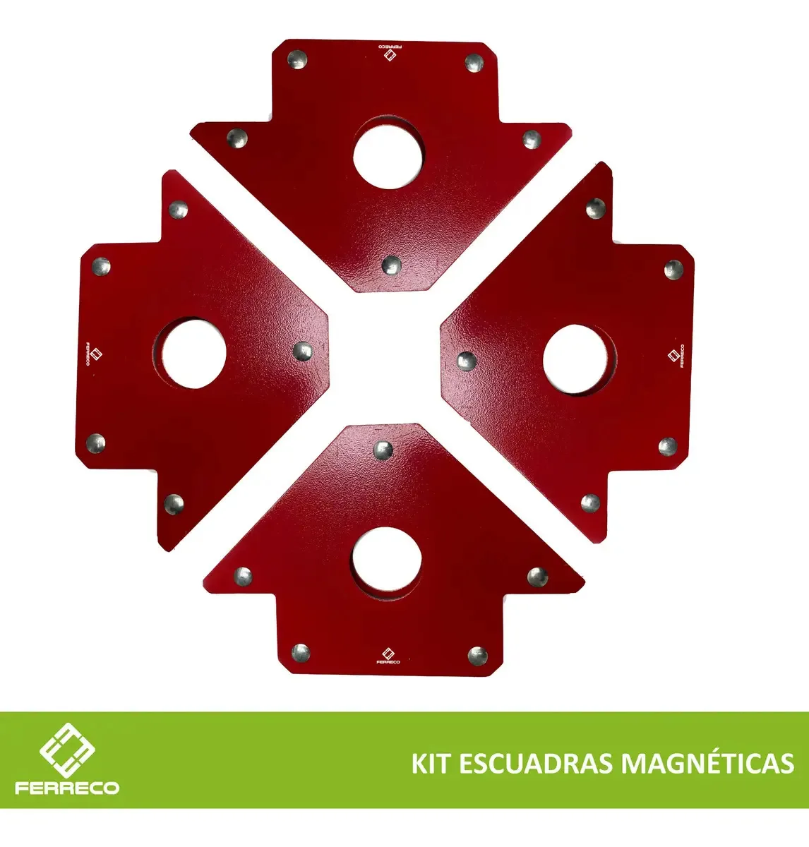 Ímã magnético de soldagem quadrada de 4 unidades 4pg 50 libras Ferreco Basics