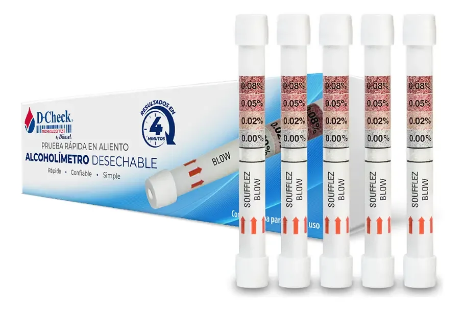 Kit de alcoolímetro descartável D-check de 5