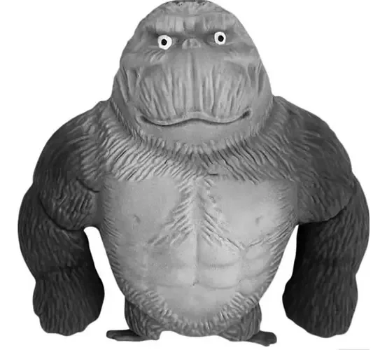 Brinquedos antiestresse elásticos Gorilla, 10 cm, pretos