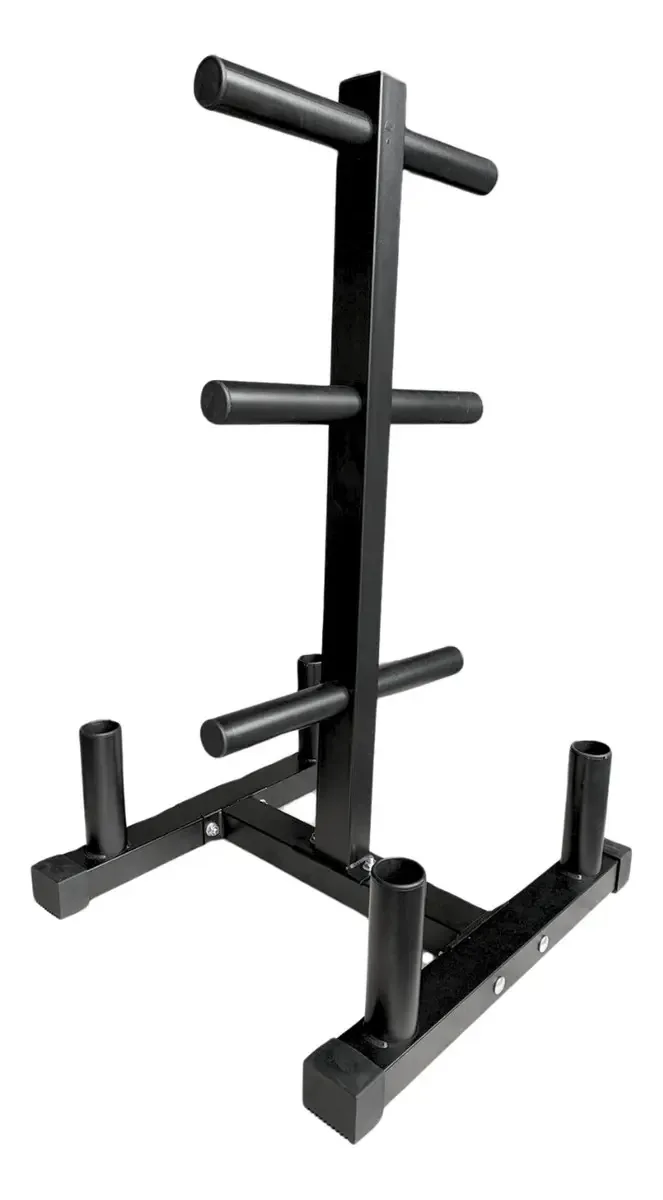 Rack Wood Pro Discs, 4 barras olímpicas, academia de aço de 1,12 m
