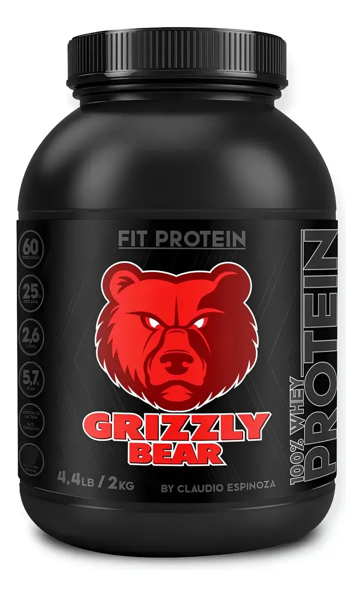 Suplemento alimentar Grizzly Bear Suplementos alimentares Leite com sabor de proteína e banana 2 kg - em pó