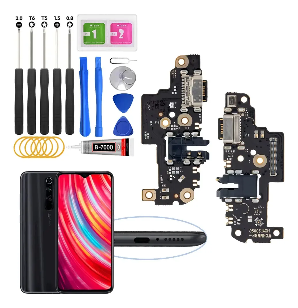 Centro de carregamento para Redmi Note 8 Pro 2015105 M1906g7 com carregamento rápido IC