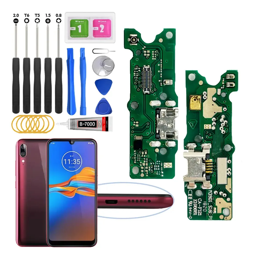 Centro de carregamento para Moto E6 Play Xt2029 com carregamento rápido IC