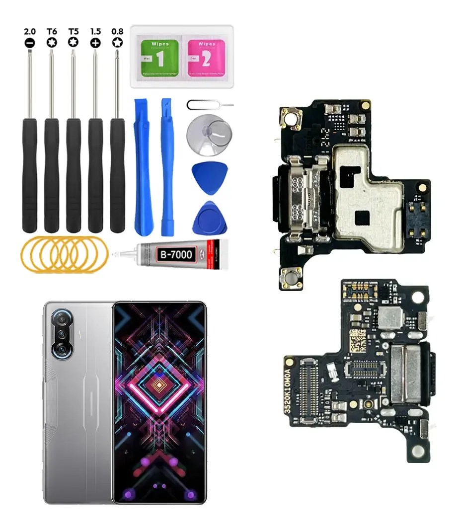 Centro de carregamento para Redmi K40 Gaming M2012k10c M2104k10ac com carregamento rápido IC