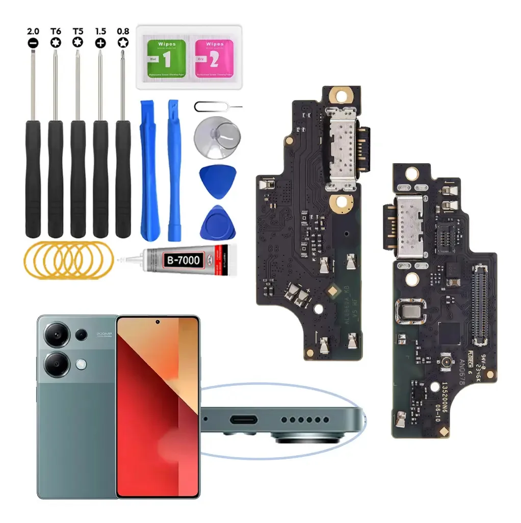 Centro de carregamento para Redmi Note 13 Pro 4G 23117ra68g 2312fpca6g com carregamento rápido IC