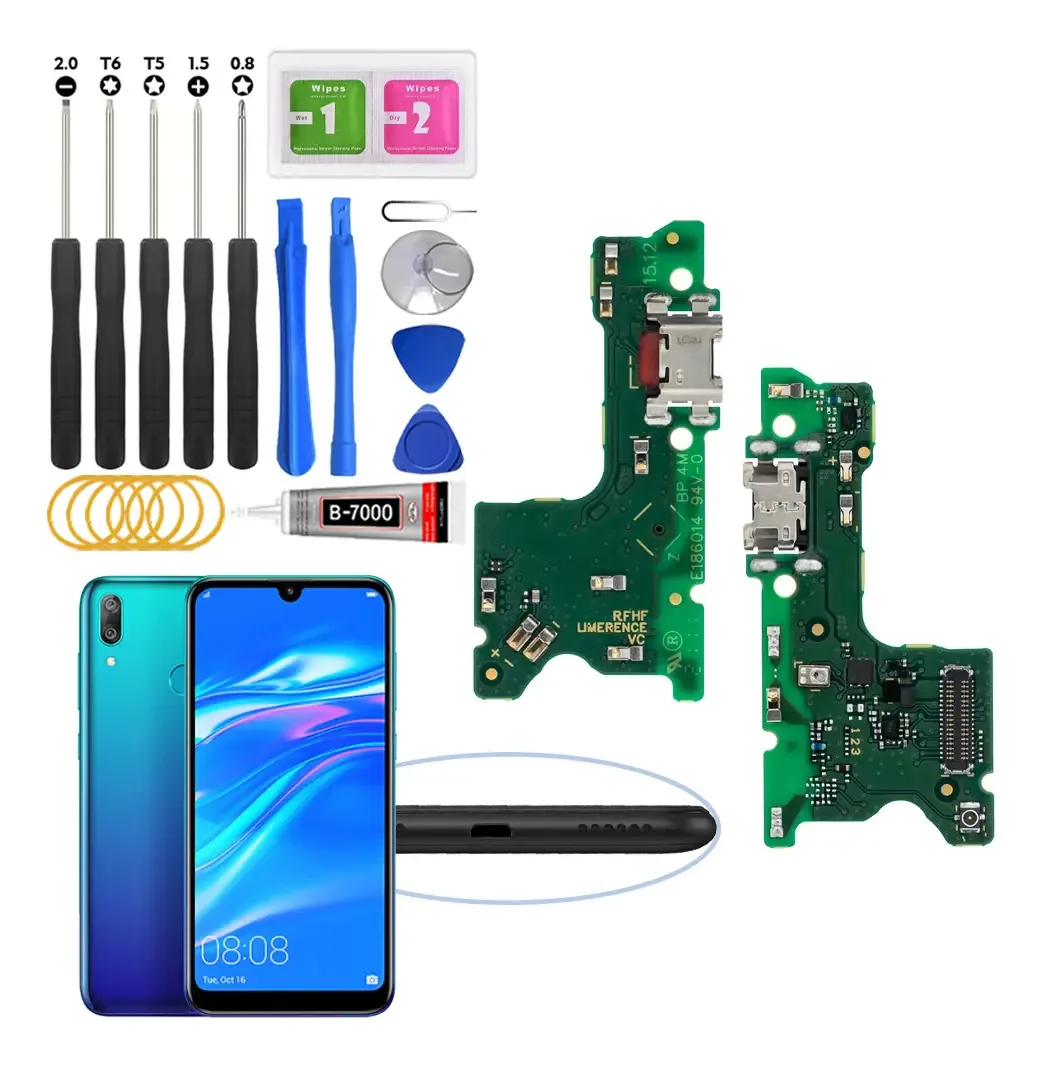 Centro de carregamento para Huawei Y7 2019 Dub-LX1 Dub-LX3 com carregamento rápido IC