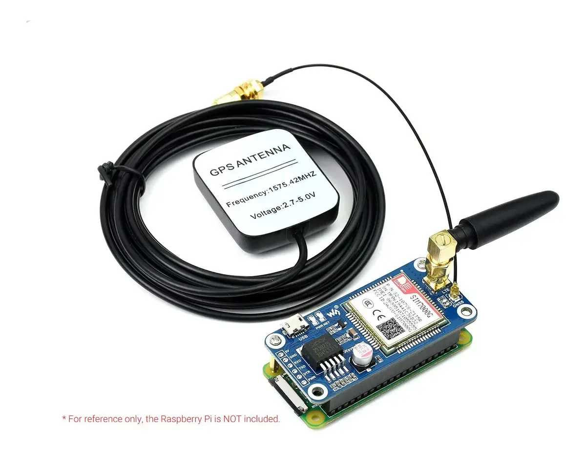 Módulo De Comunicação IoT Celular De Banda Estreita Waveshare Sim7000g Nb-iot/cat-m/edge/gprs Hat Para Raspberry Pi, Posicionamento GNSS, Suporte De Banda Global
