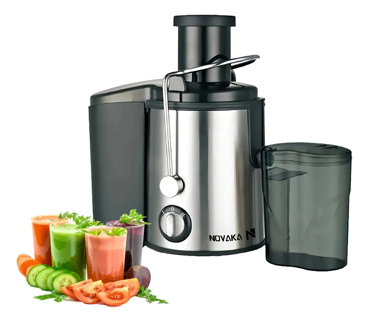Extrator automático de suco de frutas e vegetais Novaka 800w